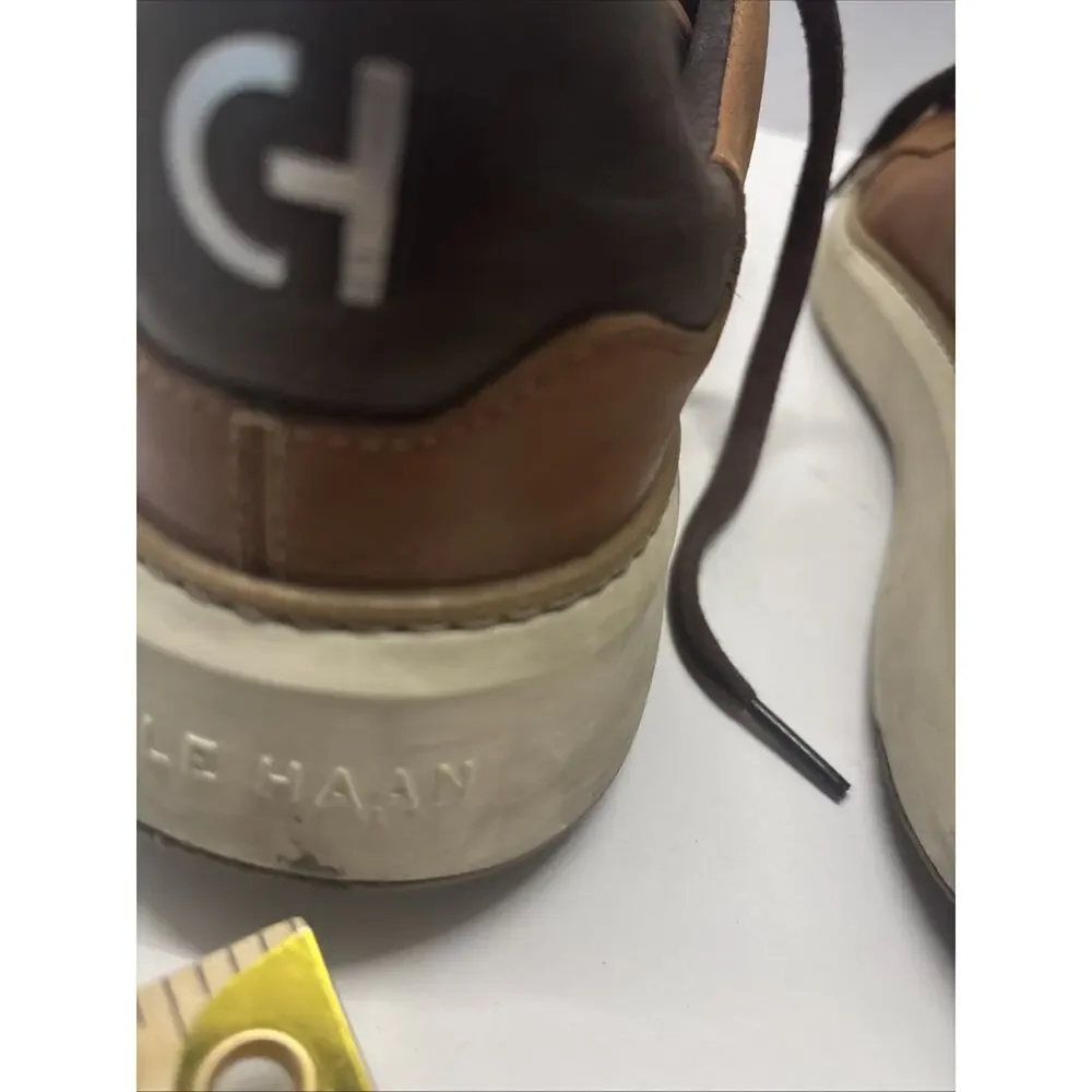 Cole Haan Grand360 Men's 10.5 Brown Leather Perforated Sneakers C39793